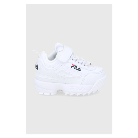 Detské topánky Fila biela farba