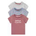lupilu® Detské bavlnené tričko pre bábätká BIO, 3 kusy (bledoružová/modrá/sivá)