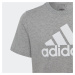 Detské tričko Adidas bielo-sivé s logom