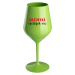 KRÁĽOVNÁ VŠETKÝCH VÍN - zelený nerozbitný pohár na víno