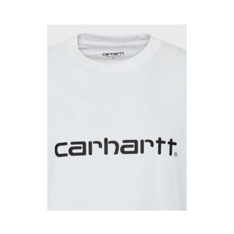 Carhartt WIP Tričko Script I031047 Biela Regular Fit