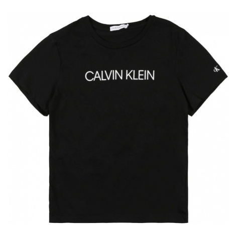 Calvin Klein Jeans Tričko 'INSTITUTIONAL'  čierna / biela