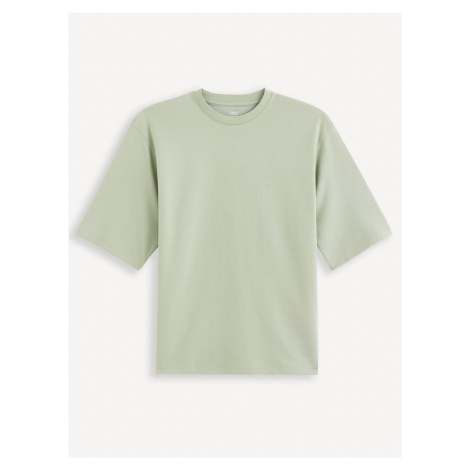 Svetlo zelené pánske tričko Celio Gehem