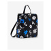 Čierny dámsky vzorovaný batoh/kabelka Desigual Margy Sumy Mini
