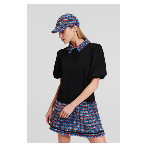 Tričko Karl Lagerfeld Boucle Fashion Polo Black