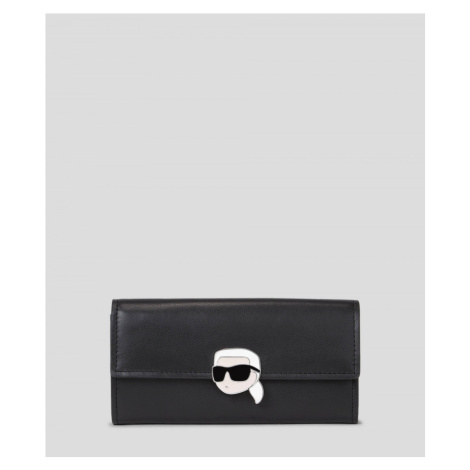 Peňaženka Karl Lagerfeld K/Ikonik 2.0 Leather Con Fl Wl Čierna