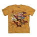 Pánske batikované tričko The Mountain - Domorodé umenie - hlinené