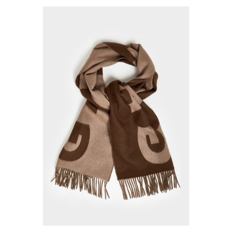 ŠÁL GANT GRAPHIC JACQUARD WOVEN SCARF hnedá