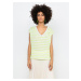 Neon yellow striped loose T-shirt CAMAIEU - Women