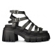 Kožené sandále Altercore dámske, čierna farba, na platforme