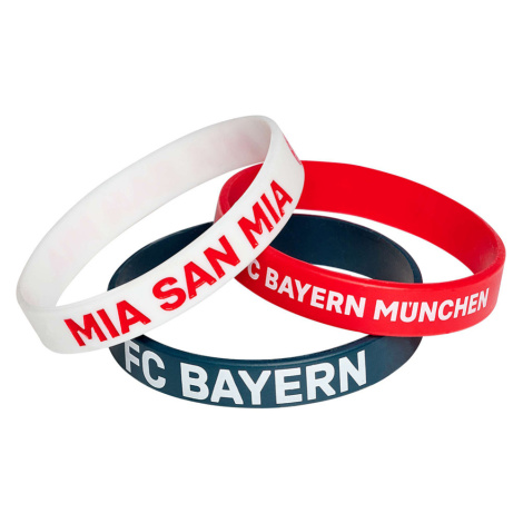 Bayern Mníchov 3pack gumový náramok blue red white