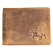 HL Luxusná kožená peňaženka s koňom