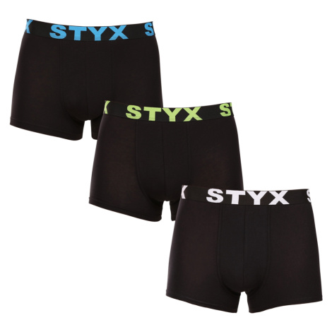 3PACK pánske boxerky Styx športová guma nadrozmer viacfarebné (R9606162)