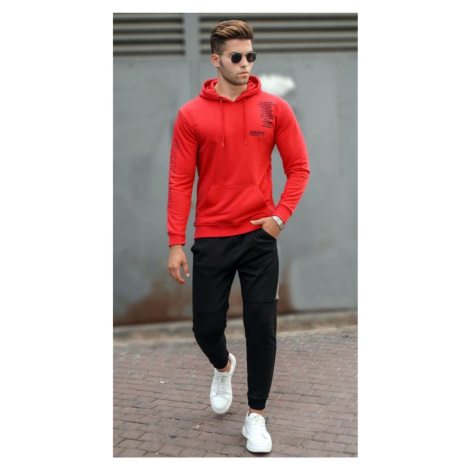 Madmext Red Printed Men's Sweatshirt 5313