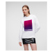 Mikina Karl Lagerfeld Flock Logo Sweatshirt Biela