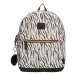 Beagles Čierno-biely kožený školský ruksak „Tiger“ 11L