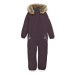 Detský zimný overal COLOR KIDS Coverall W. Fake Fur, fudge