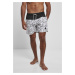 Jungle pattern low-cut swim shorts/black