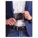 Men´s black leather horizontal wallet