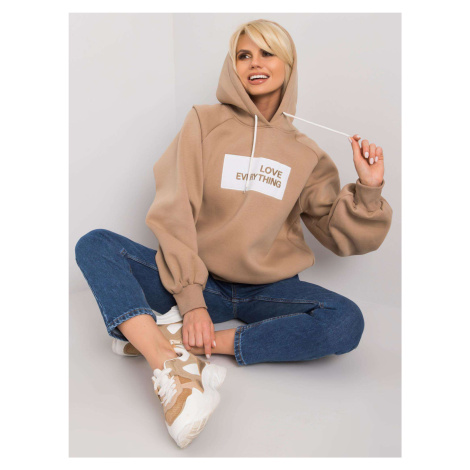 Dark beige padded sweatshirt