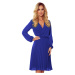 Pleated dress with a neckline and long sleeves Numoco