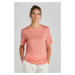 TRIČKO GANT REL DRAPED SS T-SHIRT PEACHY PINK