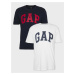 Sada dvoch pánskych tričiek v bielej a modrej farbe GAP Logo Basic