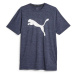 PUMA Funkčné tričko 'TRAIN FAV HEATHER CAT'  modrá melírovaná / biela