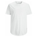 Jack&Jones PLUS Pánske tričko JJENOA Long Line Fit 12184933 White 5XL