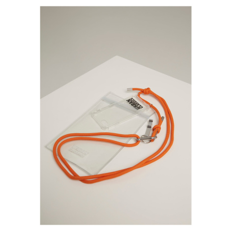 I Phone 8 Accessory Necklace - Transparent/Orange Urban Classics