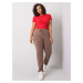 Dark beige women's sweatpants plus size