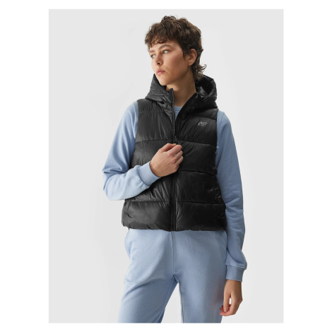 Women's down vest with synthetic down filling 4F