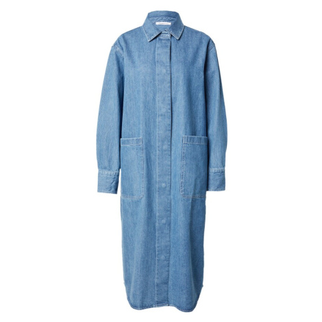 KnowledgeCotton Apparel Košeľové šaty  modrá Knowledge cotton