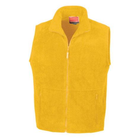 Result Unisex fleecová vesta R037X Yellow