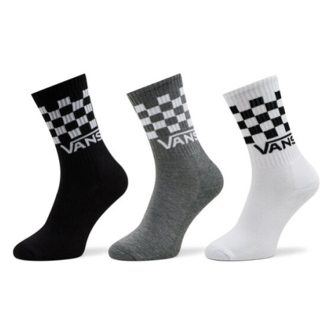 Vans Súprava 3 párov vysokých pánskych ponožiek Classic Check Crew VN000F0WY281 Čierna