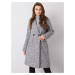 Women´s black and gray bouclé coat