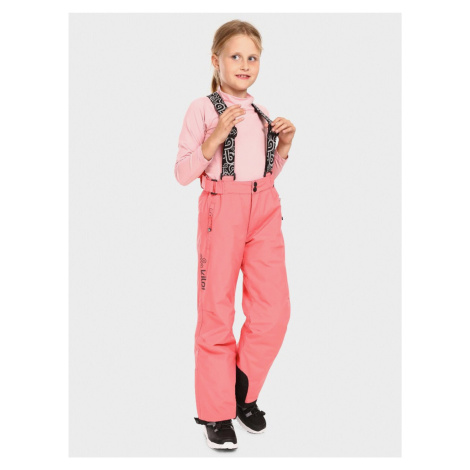 Ružové dievčenské lyžiarske nohavice Kilpi GABONE