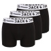 JACK & JONES Boxerky 'Sense'  čierna / biela