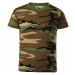 MALFINI Detské maskáčové tričko Camouflage - Maskáčová hnedá