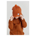 Detská čiapka Reima oranžová farba biela, vlnená