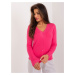 Navy pink women's neckline cardigan