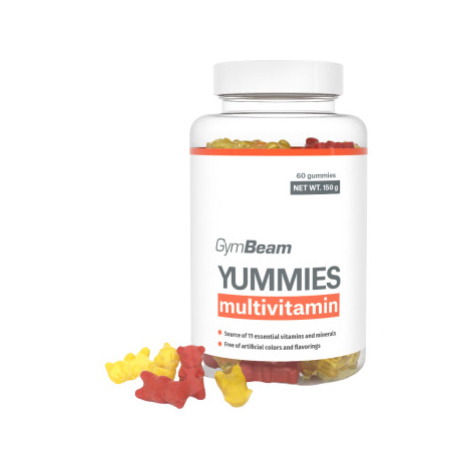 GymBeam Yummies Multivitamin 150 g, gumené medvedíky 60 ks