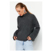 Trendyol Anthracite Soft Textured Basic Knitwear Sweater