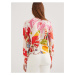 Ružovo-biely dámsky vzorovaný sveter Desigual La Rochelle