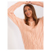 Women's cable sweater peach