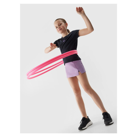 Girls' sports skirt 2in1 4F - purple