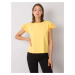 Svetlo žlté dámske tričko s volánmi RV-BZ-6724.69-yellow