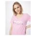 Soccx Tričko 'Mary'  pastelovo ružová / strieborná / biela