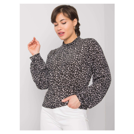 Black patterned blouse Nika RUE PARIS