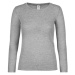 B&amp;C Dámske tričko s dlhým rukávom TW06T Sport Grey (Heather)